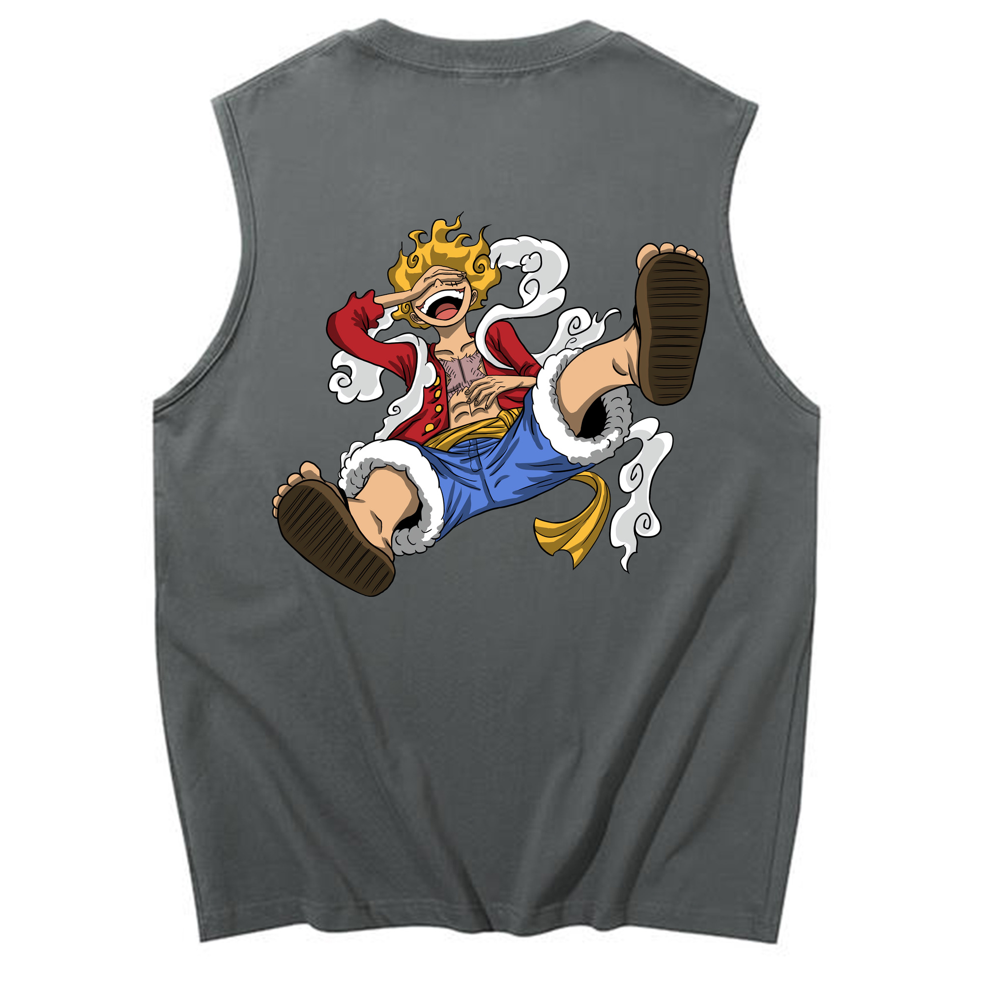 ワンピース モンキー・D・ルフィ ONE PIECE Monkey D. Luffy コットン100％タンクトップ（背面プリント）